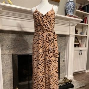 Essue Cheetah Print Jumpsuit Size M